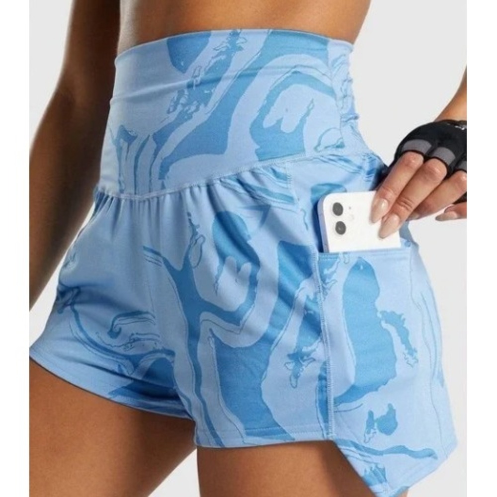 Gymshark Jacquard‎ Blue Shorts